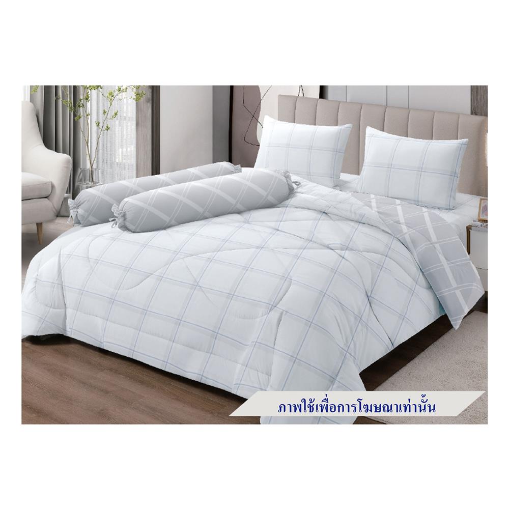 ชุดผ้าปูที่นอน 6 ฟุต 5 ชิ้น FROLINA MICROTEX DF062