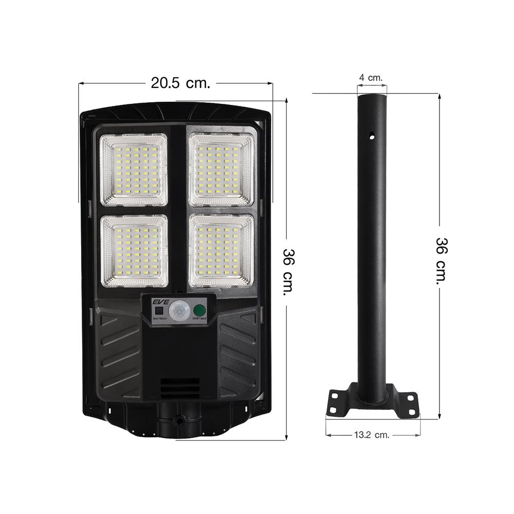 ไฟถนน SOLAR EVE 201941 100 วัตต์ DAYLIGHT สีดำ