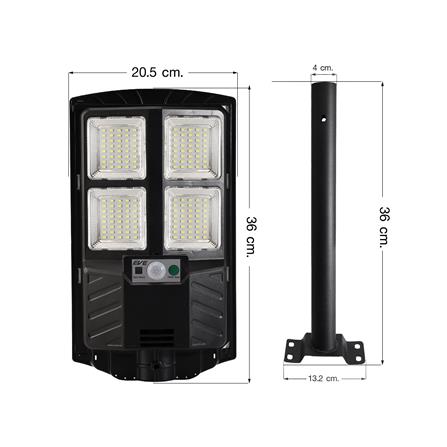 ไฟถนน SOLAR EVE 201941 100 วัตต์ DAYLIGHT สีดำ_2