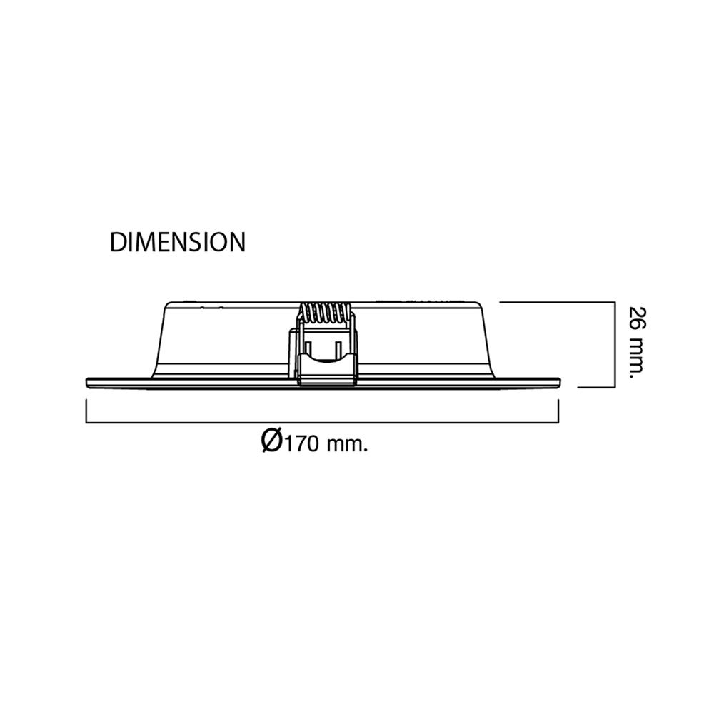 ดาวน์ไลท์ LED SHINING OSAKA 6 นิ้ว 15 วัตต์ DAYLIGHT สีขาว
