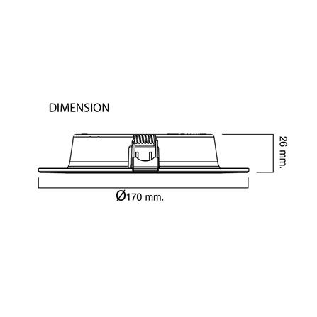 ดาวน์ไลท์ LED SHINING OSAKA 6 นิ้ว 15 วัตต์ DAYLIGHT สีขาว_6