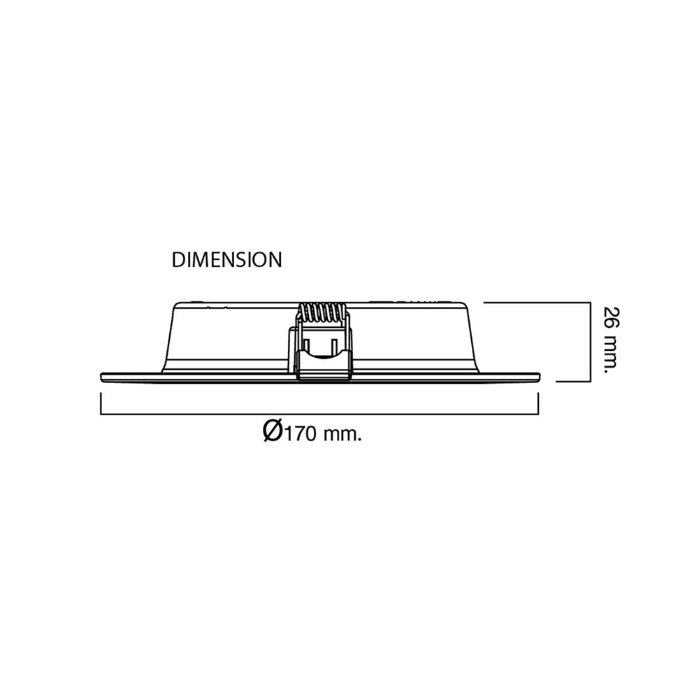 ดาวน์ไลท์ LED SHINING OSAKA 6 นิ้ว 12 วัตต์ DAYLIGHT สีขาว
