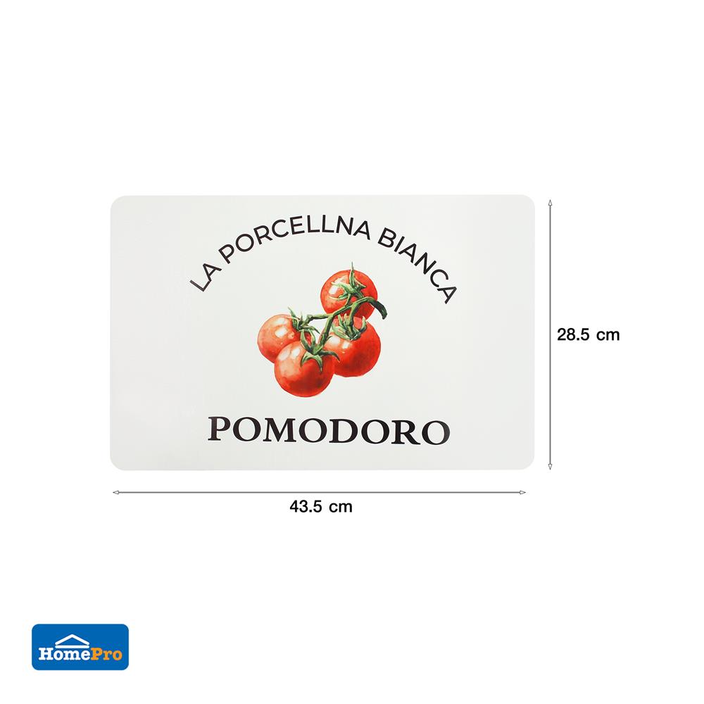 แผ่นรองจาน PVC KECH VG TOMATO สีขาว