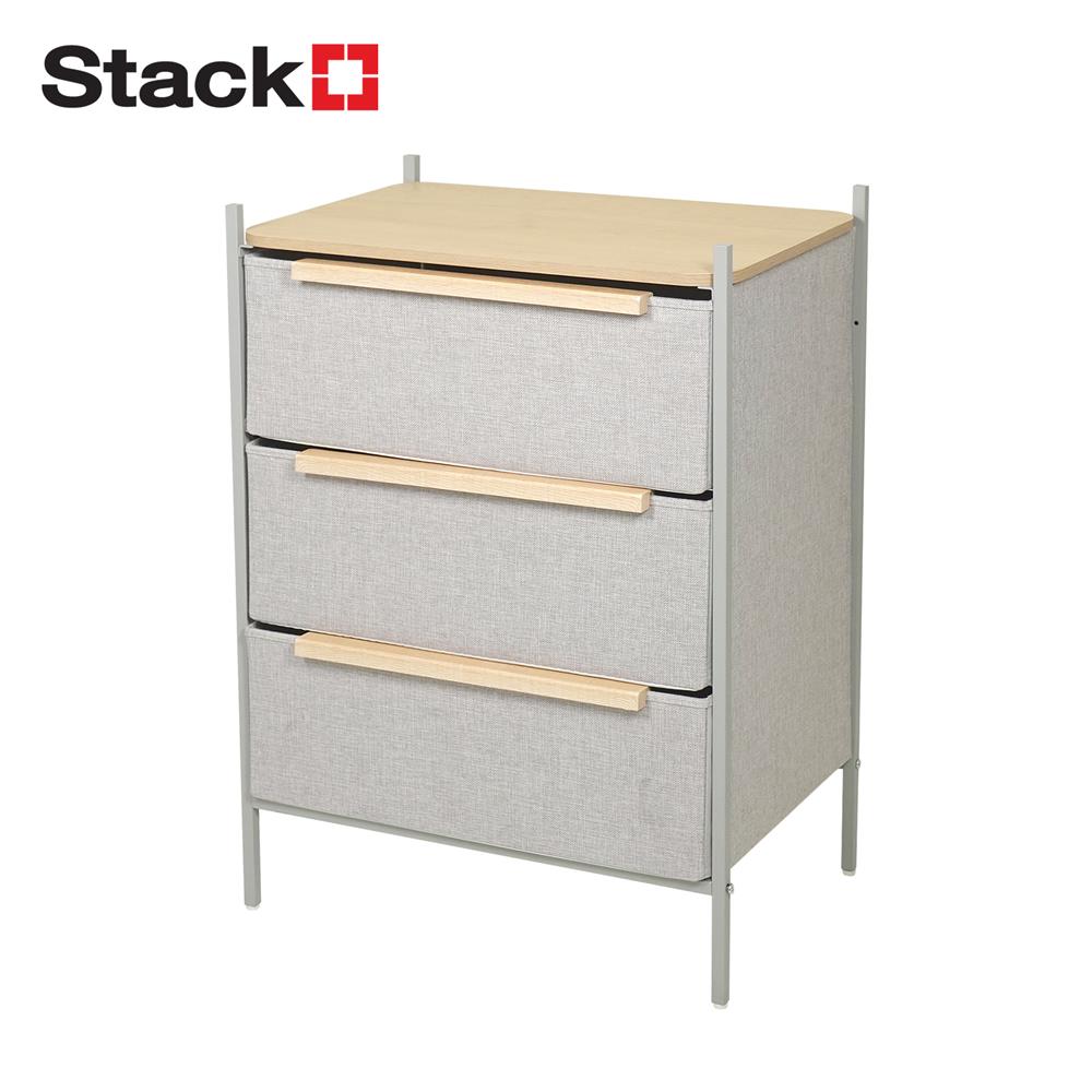 ชั้นลิ้นชักผ้า 3 ชั้น STACKO JAZE 57.5X38.9X78.8 ซม. สีเทา