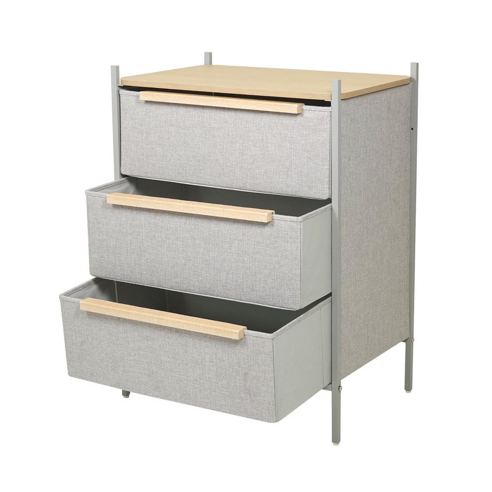 ชั้นลิ้นชักผ้า 3 ชั้น STACKO JAZE 57.5X38.9X78.8 ซม. สีเทา