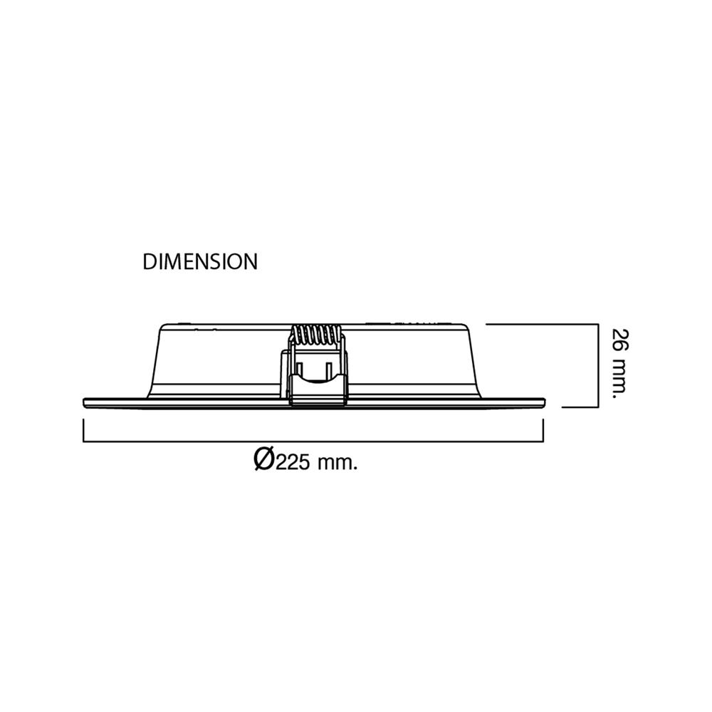 ดาวน์ไลท์ LED SHINING OSAKA 8 นิ้ว 18 วัตต์ DAYLIGHT สีขาว