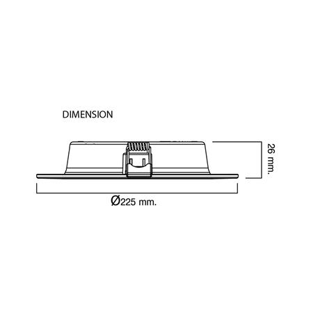 ดาวน์ไลท์ LED SHINING OSAKA 8 นิ้ว 18 วัตต์ DAYLIGHT สีขาว_6