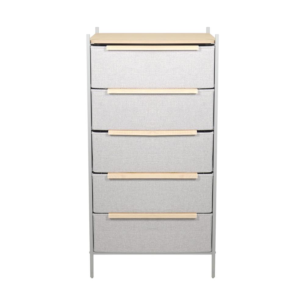 ชั้นลิ้นชักผ้า 5 ชั้น STACKO JAZE 57.5X38.9X119 ซม. สีเทา