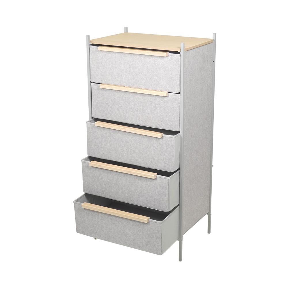 ชั้นลิ้นชักผ้า 5 ชั้น STACKO JAZE 57.5X38.9X119 ซม. สีเทา