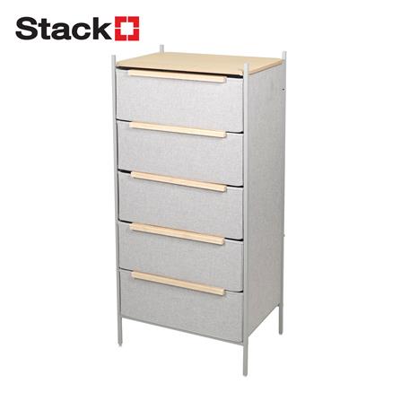 ชั้นลิ้นชักผ้า 5 ชั้น STACKO JAZE 57.5X38.9X119 ซม. สีเทา_1