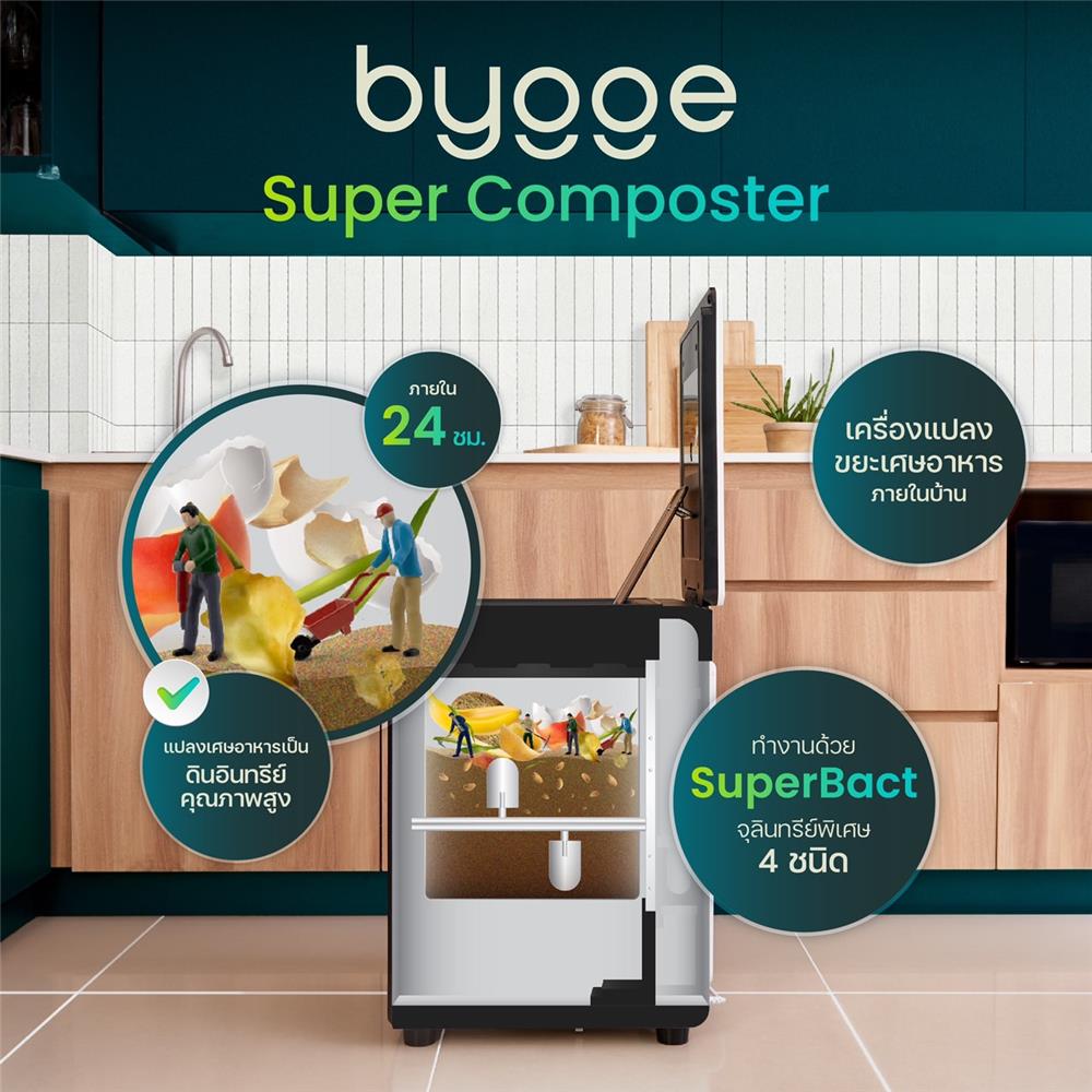 เครื่องย่อยเศษอาหารเป็นดินอินทรีย์ BYGGE 19 ลิตร