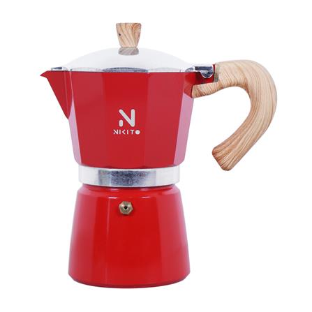 หม้อต้มกาแฟ NIKITO 6 CUPS สีแดง_1