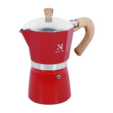 หม้อต้มกาแฟ NIKITO 6 CUPS สีแดง_2