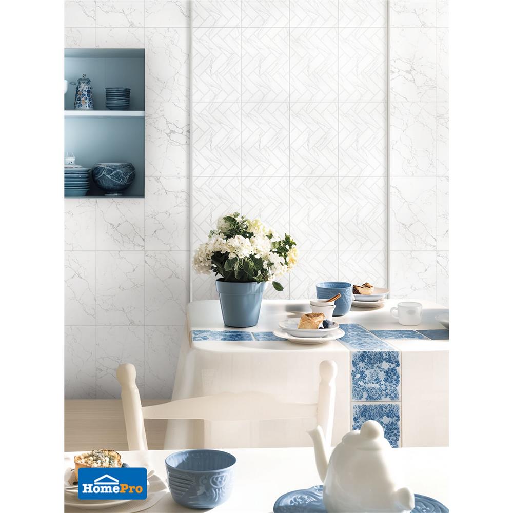 กระเบื้องผนัง 30x45 ซม. TARA ฮิลฟารา กลาง ไวท์ 0.81 ตร.ม.