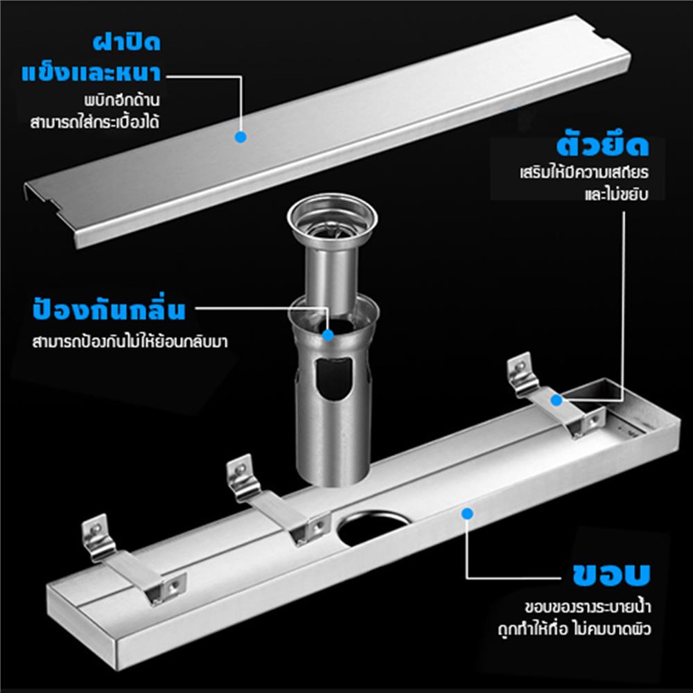 รางน้ำทิ้ง CASSA CL0186 40 ซม. สีเงิน