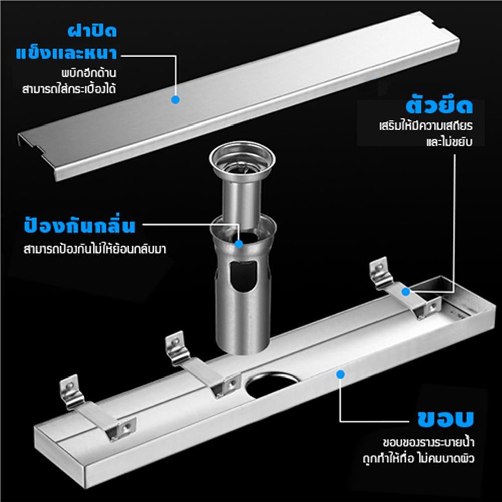 รางน้ำทิ้ง CASSA CL0180 20 ซม. สีเงิน