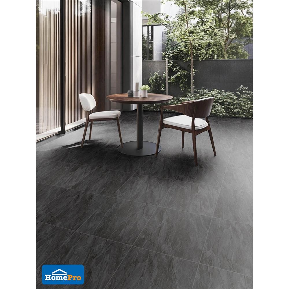 กระเบื้องพื้น 16x16 นิ้ว COTTO ซาปาต้า กราไฟต์ ดำ PM 0.96 ตร.ม.