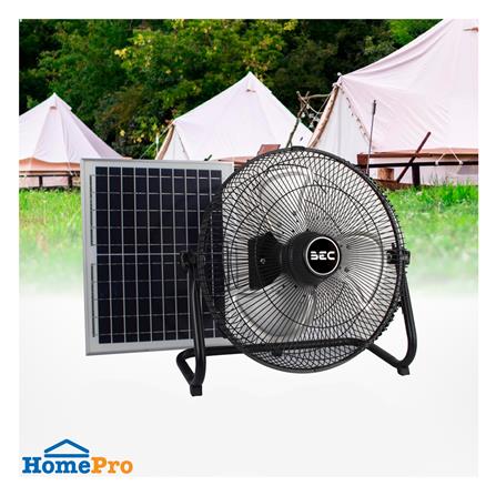 พัดลมโซลาร์เซลล์ 14 นิ้ว BEC WINDY 15 วัตต์ สีดำ_3