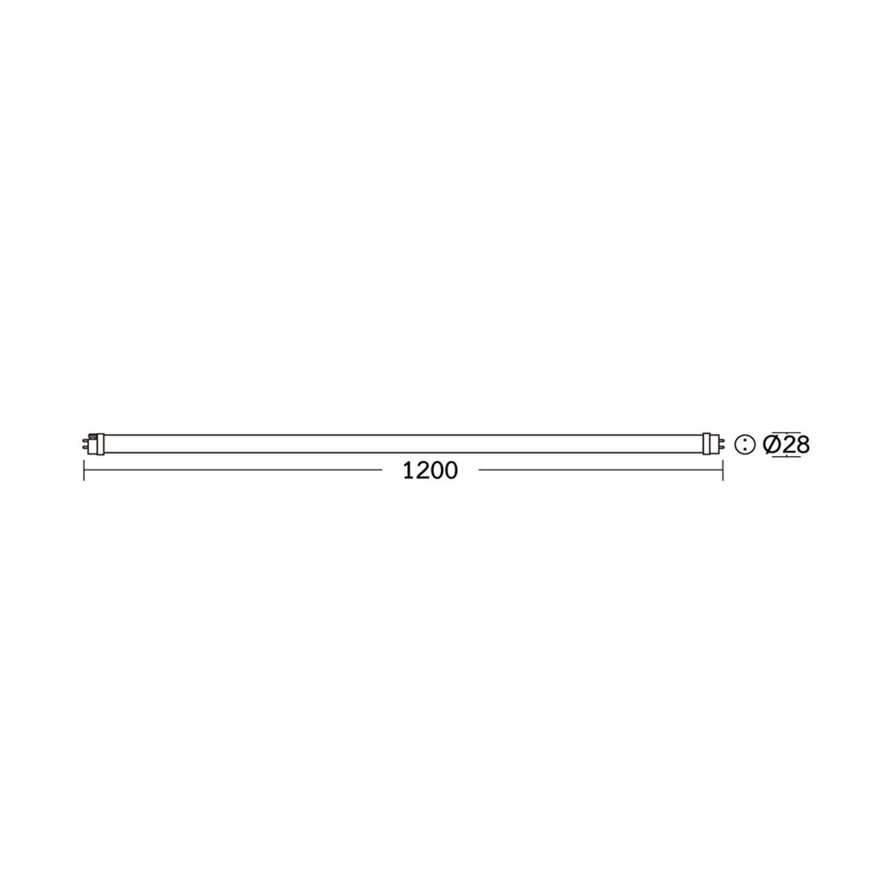 หลอด LED BEC T8 LUGA DE 18 วัตต์ WARM WHITE G13