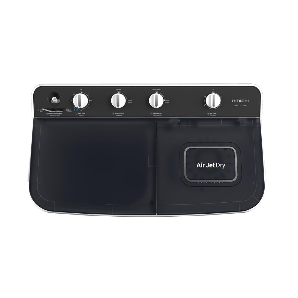 เครื่องซักผ้า 2 ถัง HITACHI LTT 12JWT MRG 12 กก. สีเทา