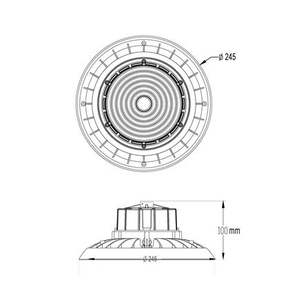 โคมไฮเบย์ LED CARINI IRENE 100 วัตต์ DAYLIGHT สีดำ_3
