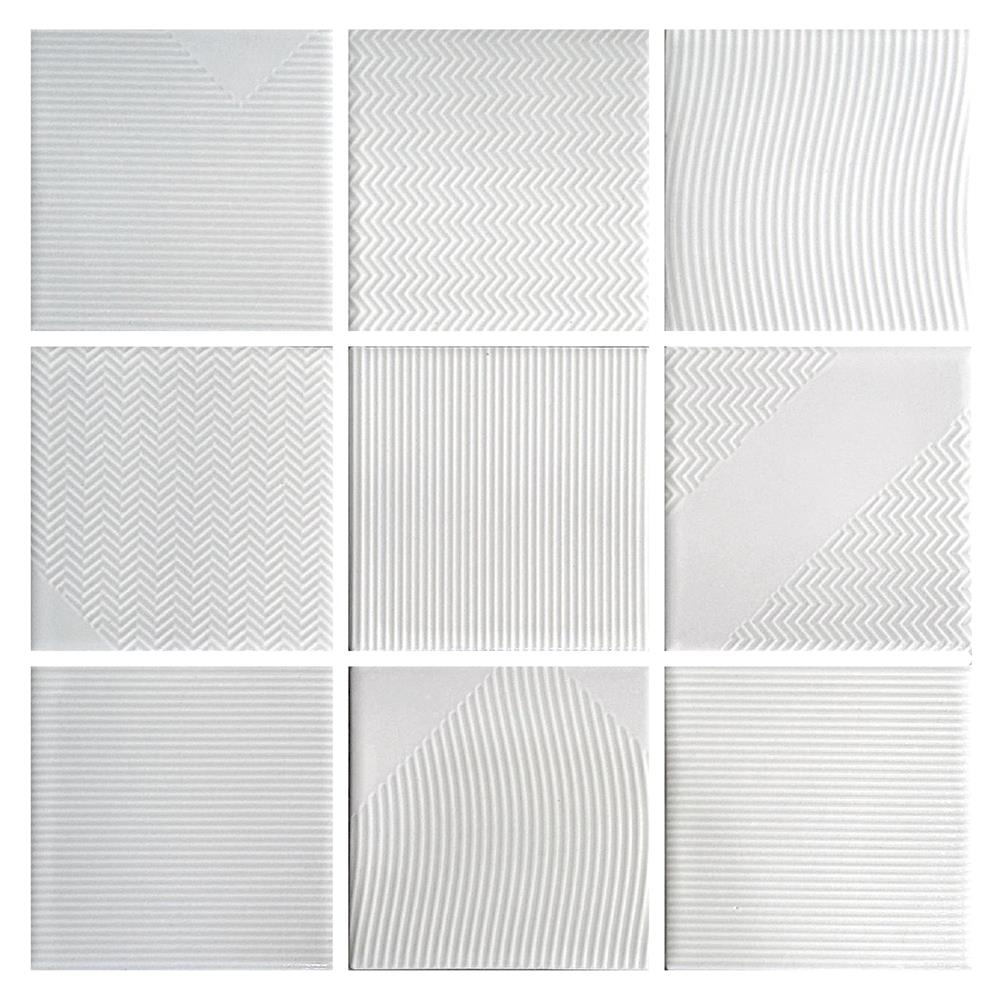 กระเบื้องผนังพอร์ซเลน 4x4 นิ้ว COTTO MT 4SR1 สลิม ฟอร์มา ขาว PM 1 ตร.ม.