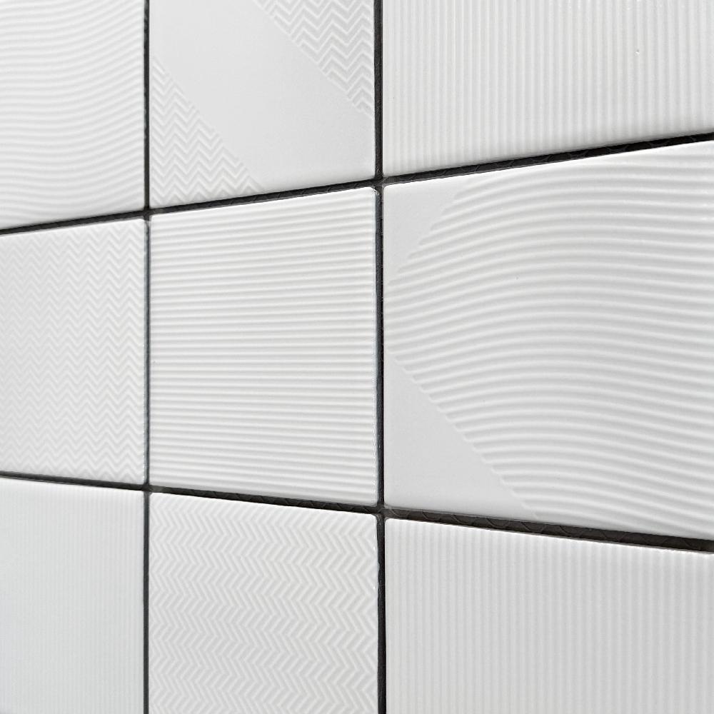 กระเบื้องผนังพอร์ซเลน 4x4 นิ้ว COTTO MT 4SR1 สลิม ฟอร์มา ขาว PM 1 ตร.ม.