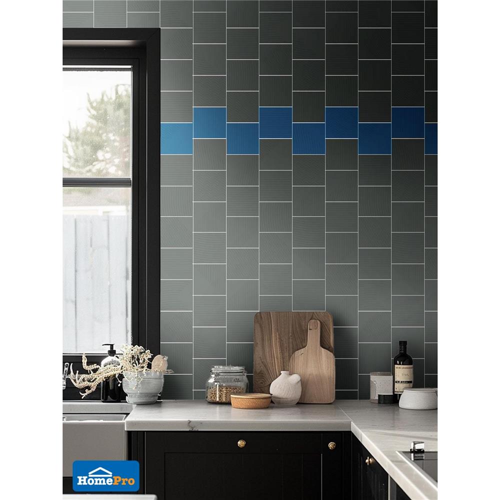 กระเบื้องผนังพอร์ซเลน 4x4 นิ้ว COTTO MT 4SR1 สลิม ฟอร์มา เทา PM 1 ตร.ม.