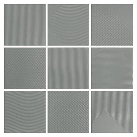 กระเบื้องผนังพอร์ซเลน 4x4 นิ้ว COTTO MT 4SR1 สลิม ฟอร์มา เทา PM 1 ตร.ม._1