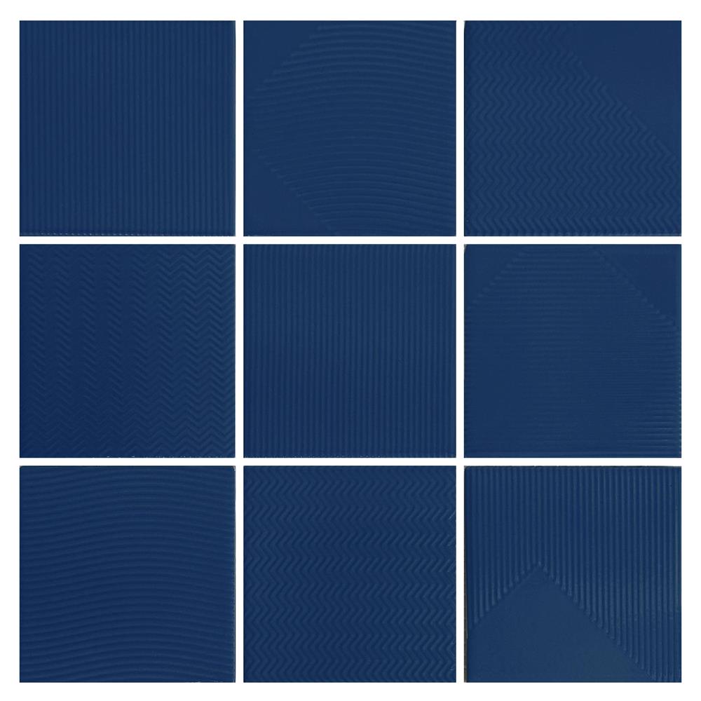 กระเบื้องผนังพอร์ซเลน 4x4 นิ้ว COTTO MT 4SR1 สลิม ฟอร์มา น้ำเงิน PM 1 ตร.ม.