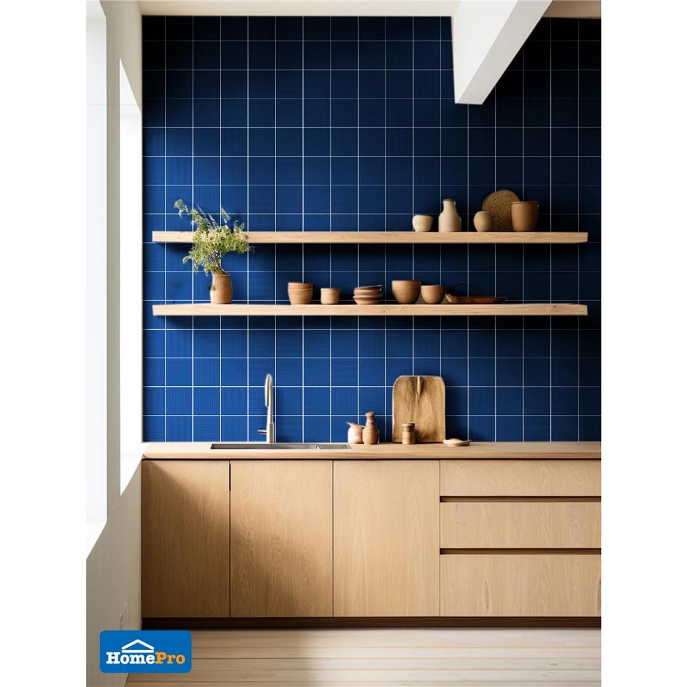 กระเบื้องผนังพอร์ซเลน 4x4 นิ้ว COTTO MT 4SR1 สลิม ฟอร์มา น้ำเงิน PM 1 ตร.ม.