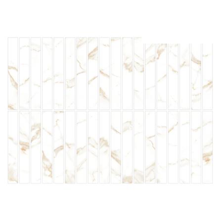 โมเสคพอร์ซเลน 29.9x29.6 ซม. TARA ฮิโรมิ ไวท์ สีขาว_0