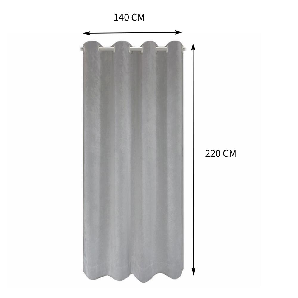 ผ้าม่าน EYELET HOME LIVING STYLE WELL UV 140X220 ซม. สีเทา