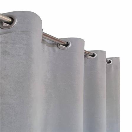 ผ้าม่าน EYELET HOME LIVING STYLE WELL UV 140X220 ซม. สีเทา_1