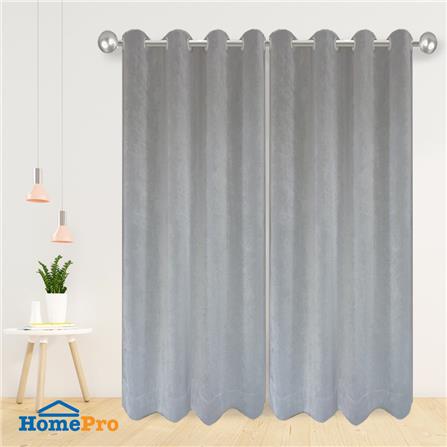 ผ้าม่าน EYELET HOME LIVING STYLE WELL UV 140X220 ซม. สีเทา_3
