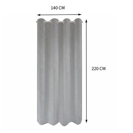 ผ้าม่าน EYELET HOME LIVING STYLE WELL UV 140X220 ซม. สีเทา_5