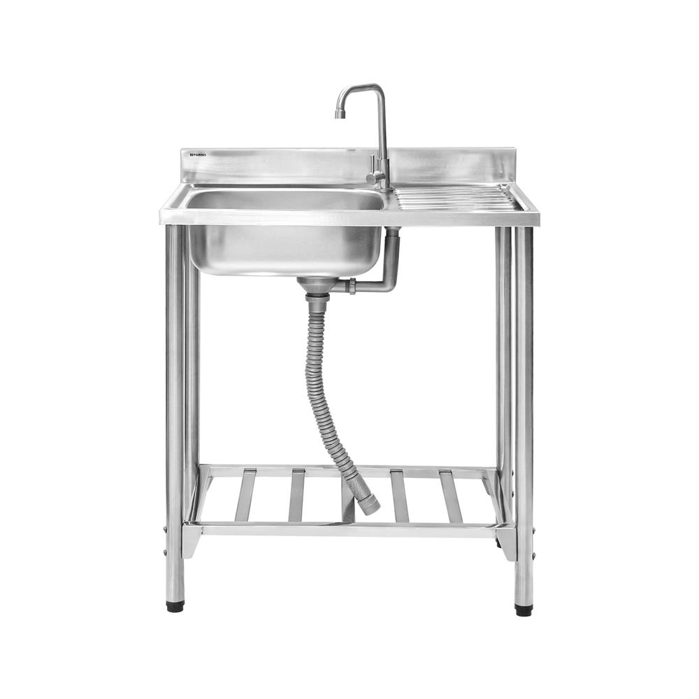 ซิงค์ขาตั้ง 1 หลุม 1 ที่พัก PARNO NARA7546 สีเงิน