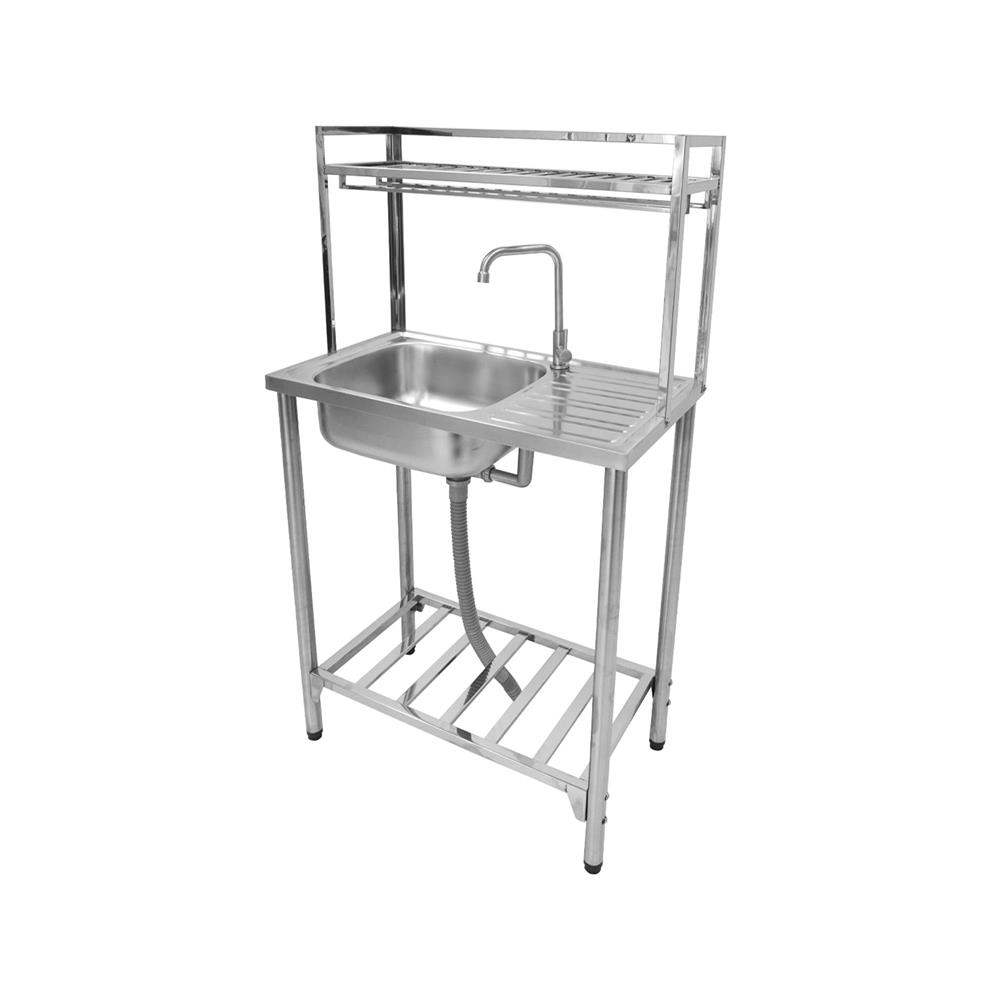 ซิงค์ขาตั้ง 1 หลุม 1 ที่พัก PARNO MILA7543R สีเงิน