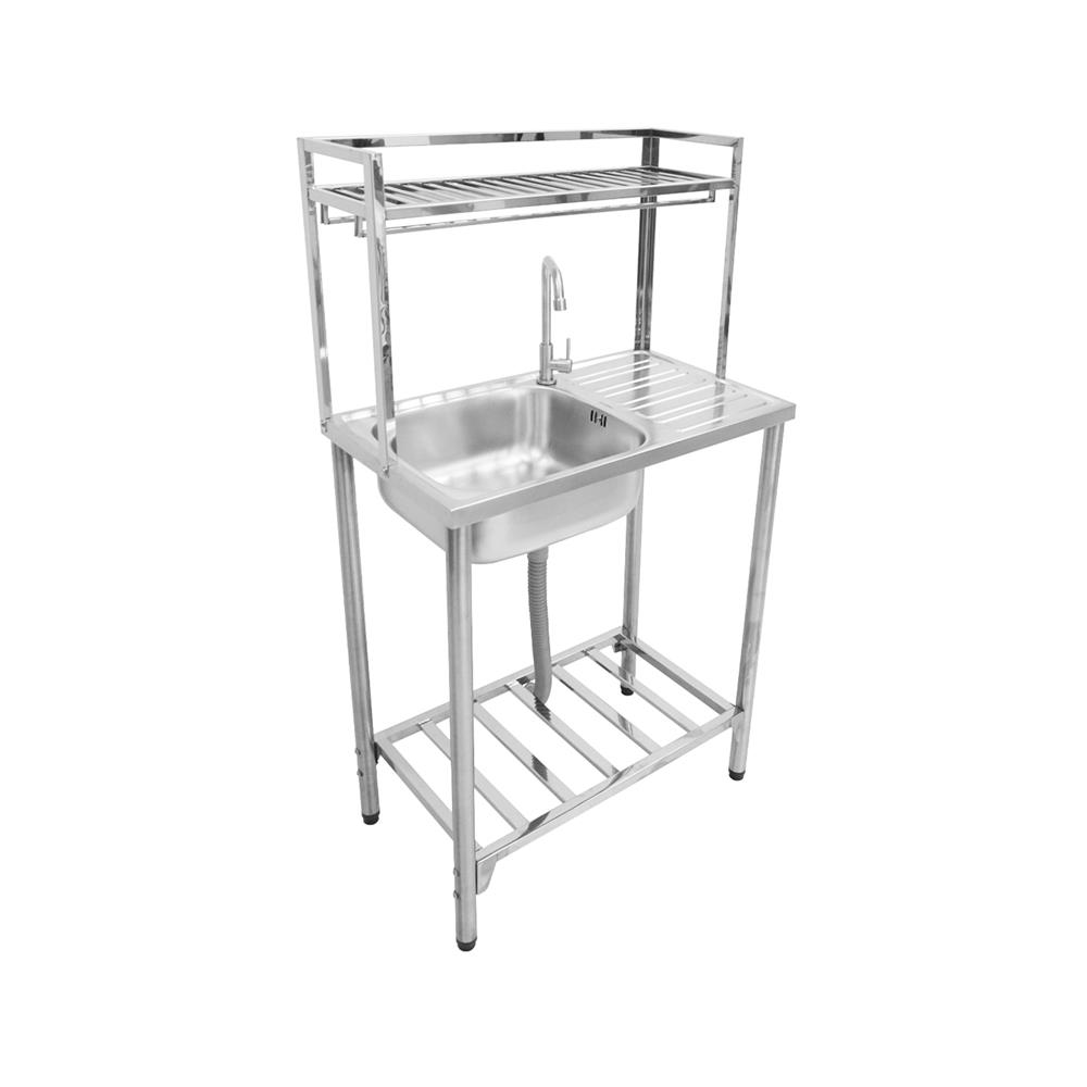 ซิงค์ขาตั้ง 1 หลุม 1 ที่พัก PARNO MILA7543R สีเงิน