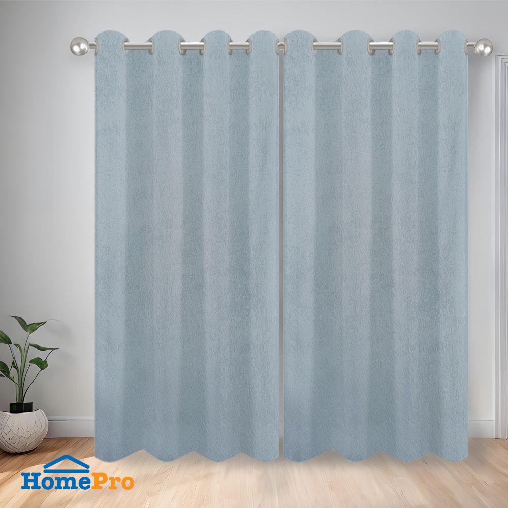 ผ้าม่าน EYELET HOME LIVING STYLE RIGO UV 140X250 ซม. สีฟ้า