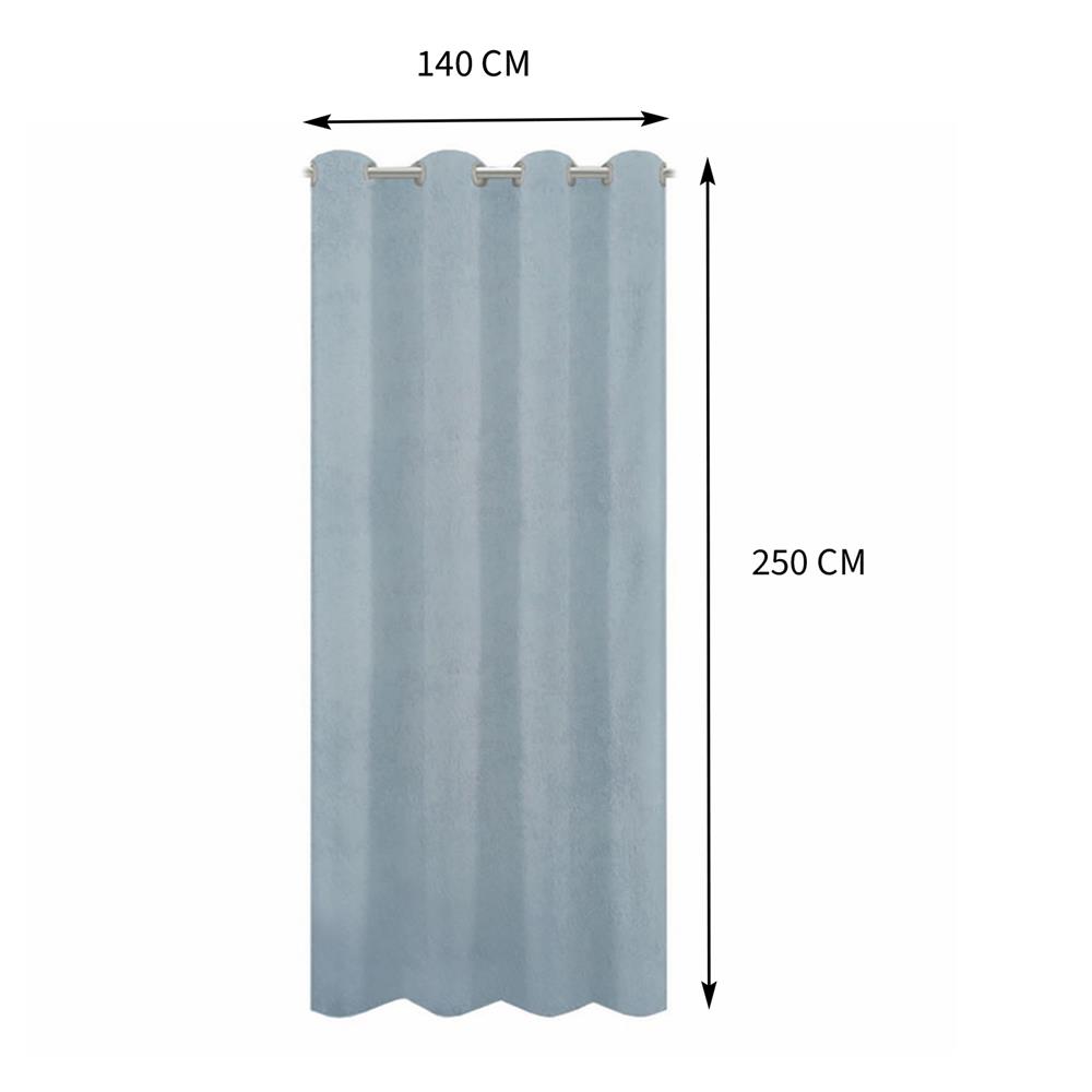 ผ้าม่าน EYELET HOME LIVING STYLE RIGO UV 140X250 ซม. สีฟ้า