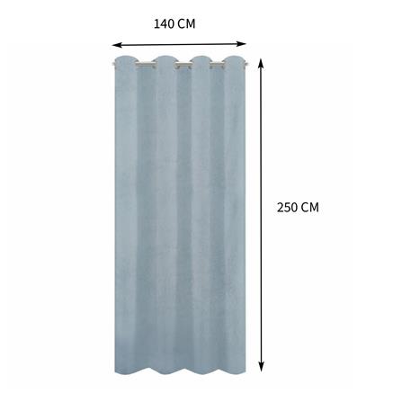 ผ้าม่าน EYELET HOME LIVING STYLE RIGO UV 140X250 ซม. สีฟ้า_5