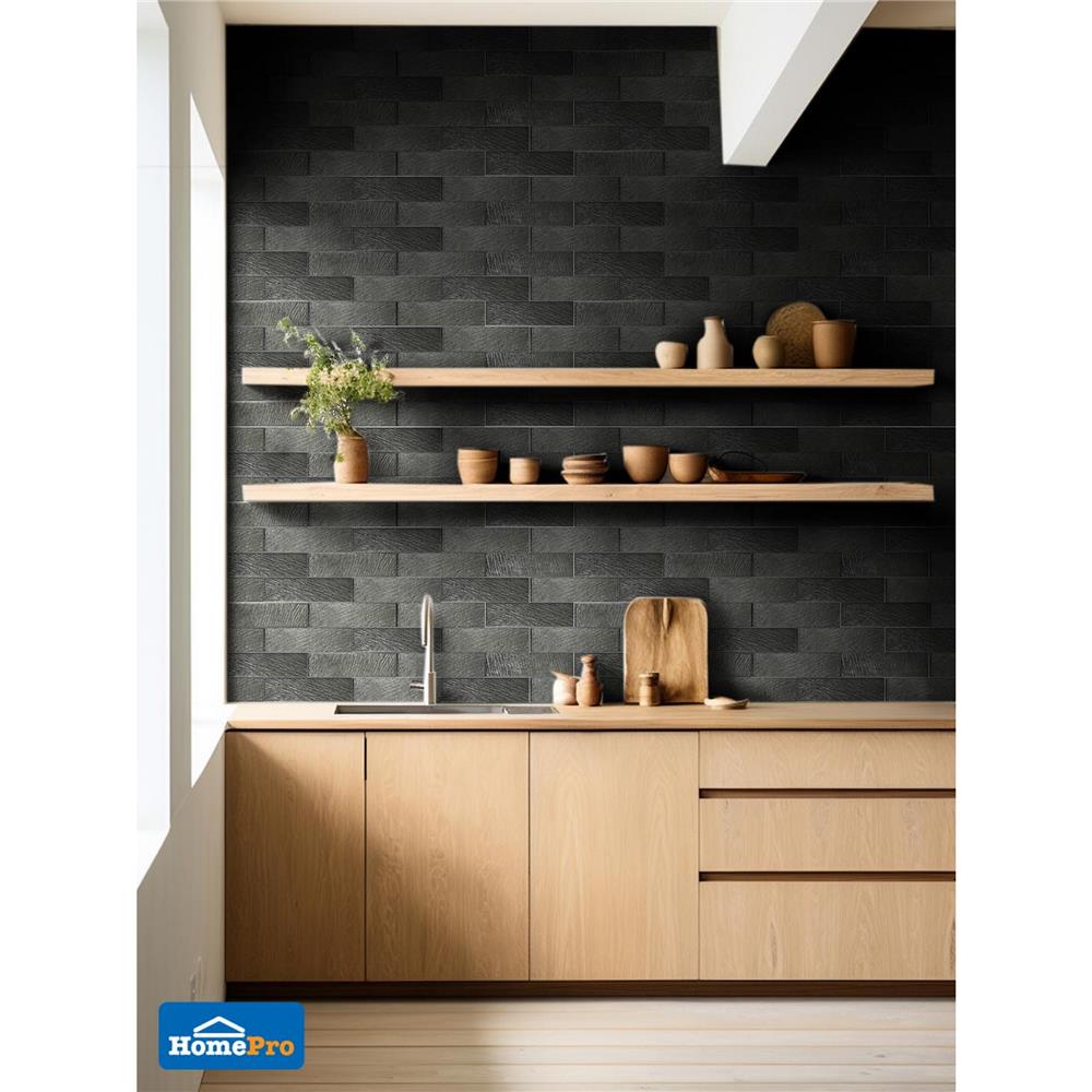 กระเบื้องผนังพอร์ซเลน 6x21.7 ซม. COTTO GT ECO-กาเก้ลาพิส ดำ PM 1 ตร.ม.