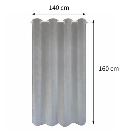 ผ้าม่าน EYELET HOME LIVING STYLE WELL UV 140X160 ซม. สีเทา_5