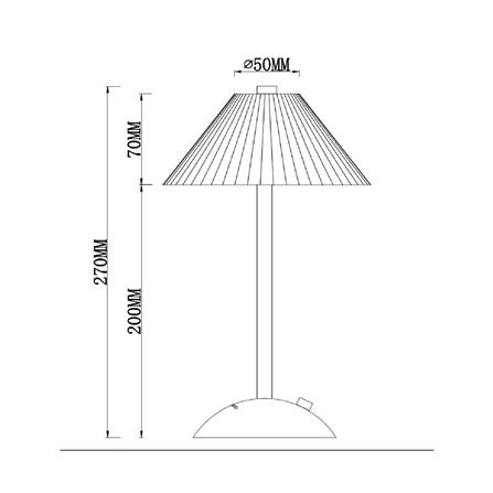 ไฟตั้งโต๊ะ LED CARINI T230690 3 วัตต์ สีเขียว/ทอง_10