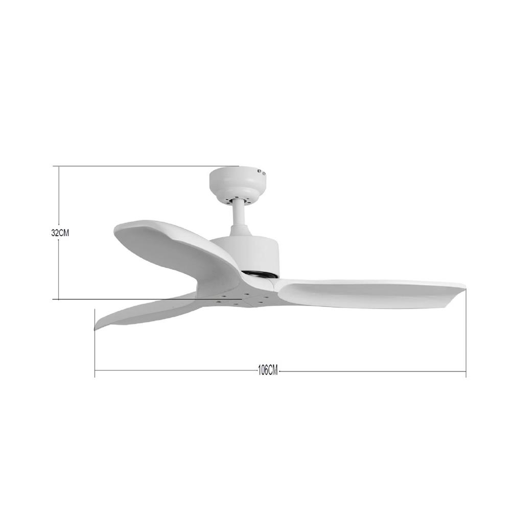 พัดลมไม่มีโคมไฟ CARINI CFD423001 42 นิ้ว สีขาว