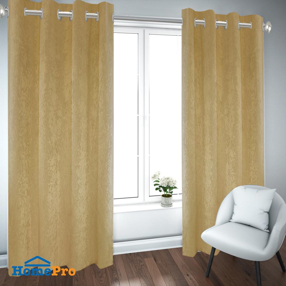 ผ้าม่าน EYELET HOME LIVING STYLE WELL UV 140X220 ซม. สีน้ำตาล