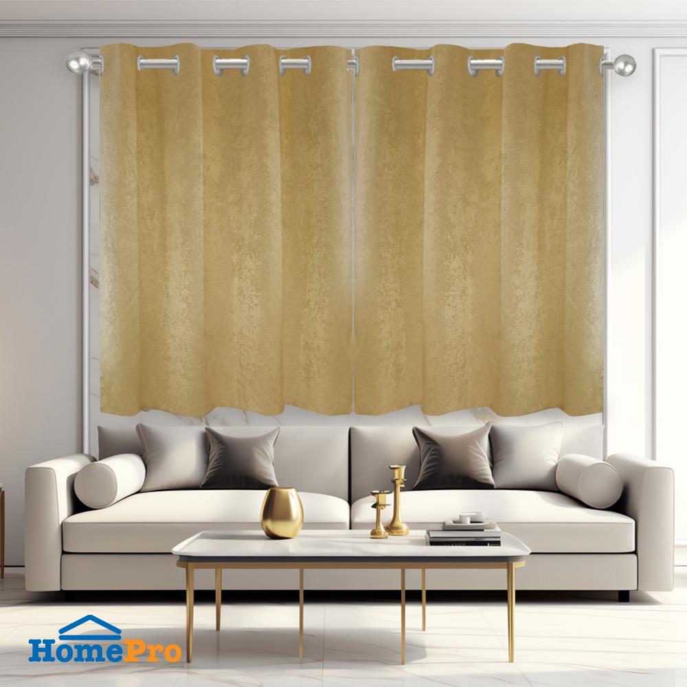 ผ้าม่าน EYELET HOME LIVING STYLE WELL UV 140X160 ซม. สีน้ำตาล