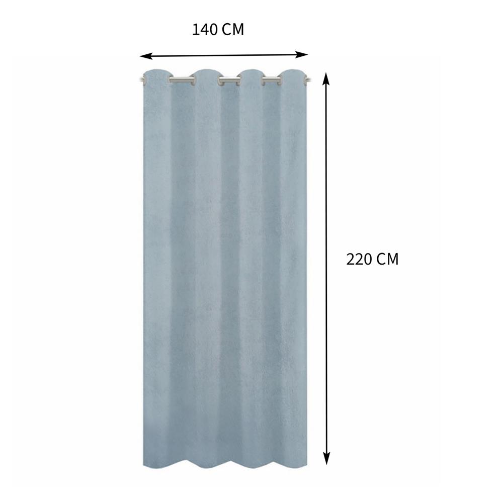 ผ้าม่าน EYELET HOME LIVING STYLE RIGO UV 140X220 ซม. สีฟ้า