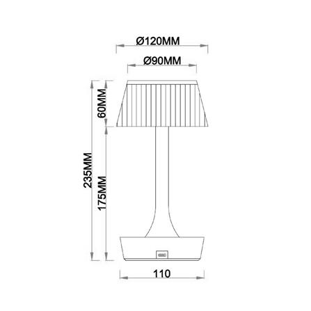 ไฟตั้งโต๊ะ LED CARINI T230814S 3 วัตต์ สีขาว/เงิน_10